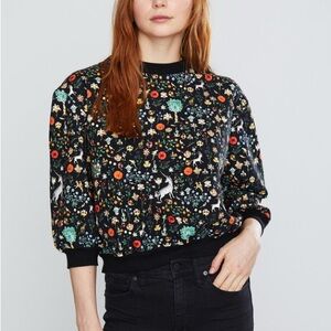 NWT Samantha Pleet Chamber Shirt Top in Illuminate Black Fairy Tale Size XS